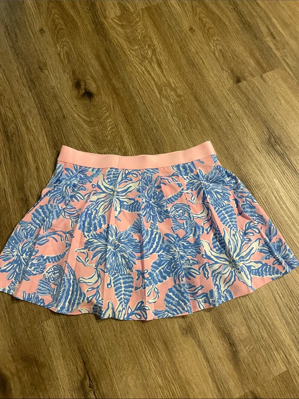 Lilly Pulitzer Pink & Blue Floral Skater Skirt